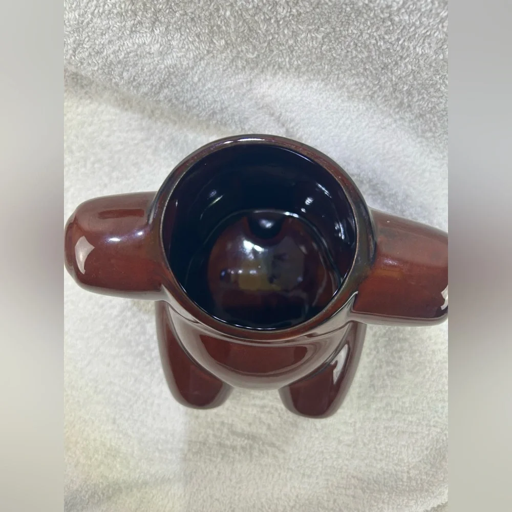 VTG Aramis Glossy Brown Teddy Bear Ceramic Cookie Jar